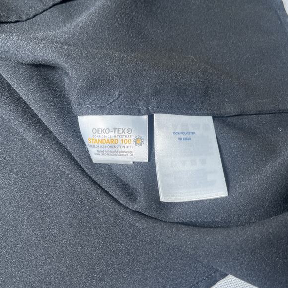 Lands End Top Womens 22W Plus Black Long Sleeve Split Neck Blouse Career Minimal - Picture 4 of 7